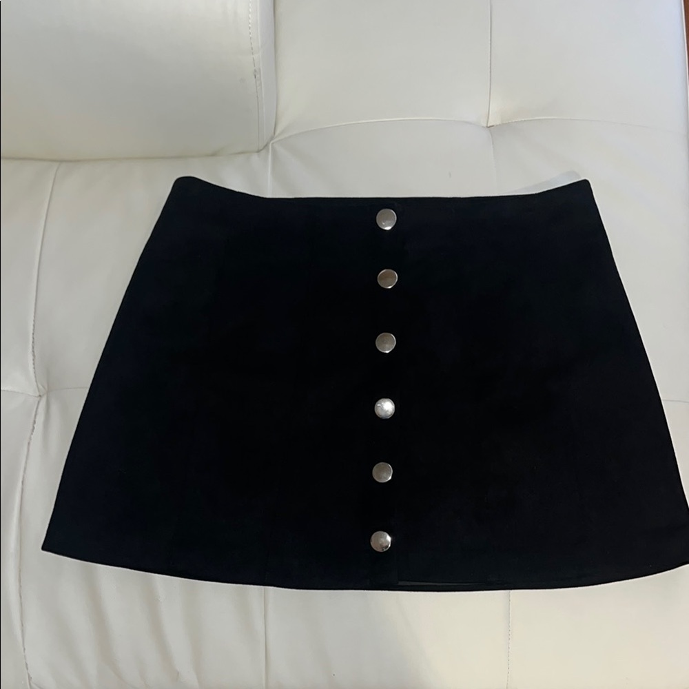 Steve Madden Black A-line Mini Skirt
